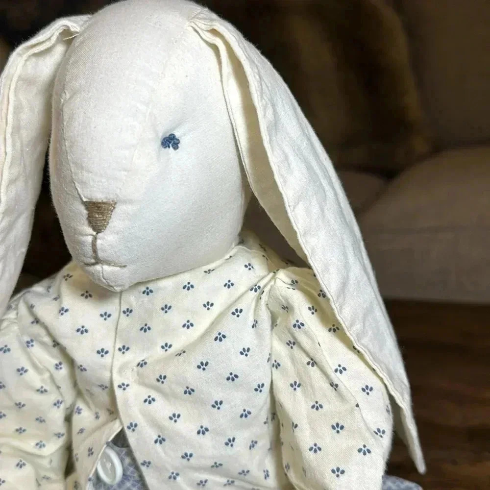 Vintage Handmade Custom Stuffed Floppy Ear Bunny Rabbit Stuffed Animal Decor - Picture 5 of 6
